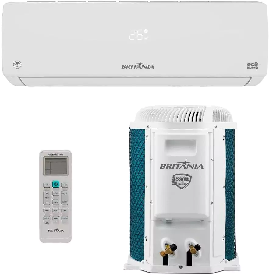 Ar-condicionado Split Inverter 12000 Btus Britânia Quente e Frio Bac12000iqfm15 220v